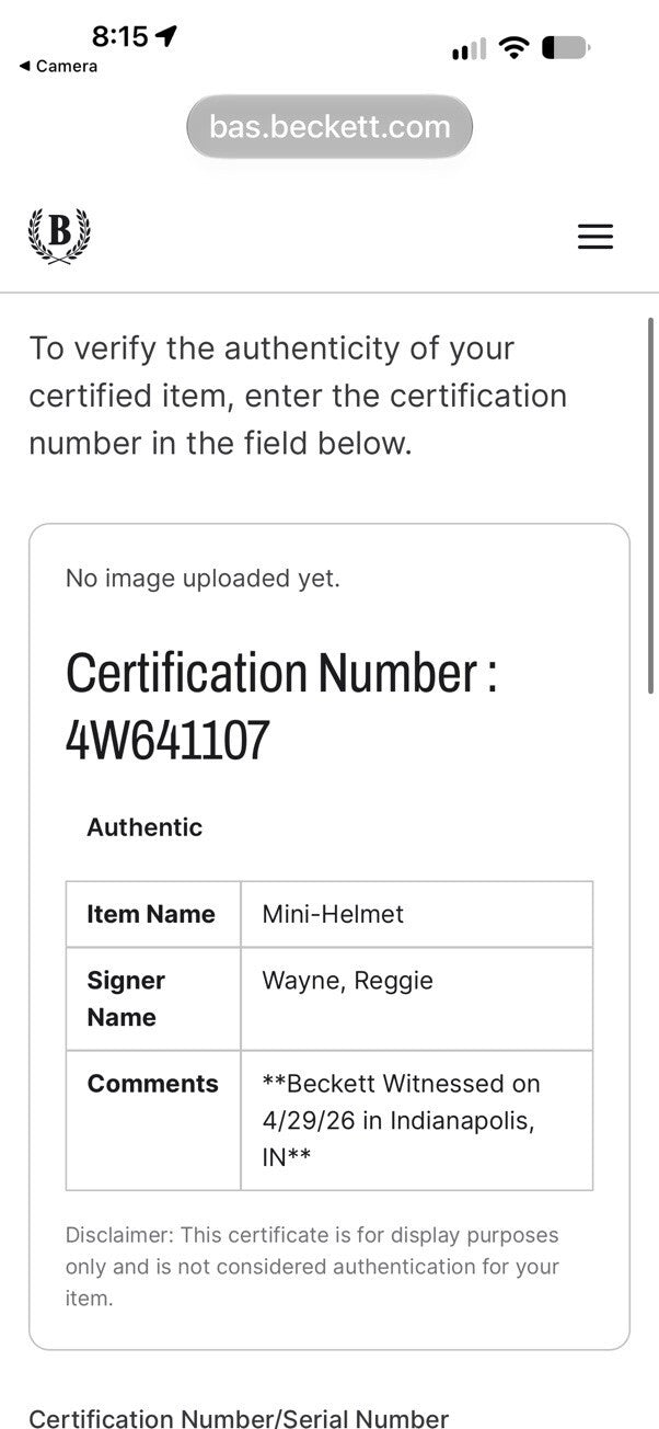 Reggie Wayne Signed Miami Hurricanes Full Size Speed Replica Helmet Green Visor