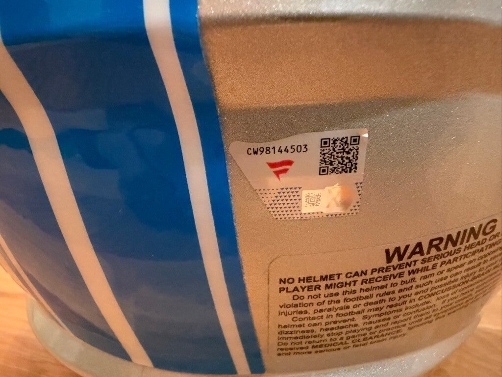 Jared Goff Signed Lions 2024 Speed Authentic Helmet Blue Visor Fanatics