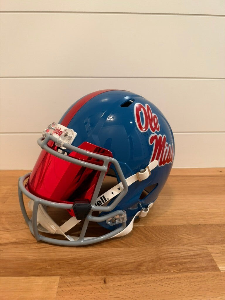 Jaxson Dart Signed Ole Miss Full Size Speed Replica Helmet Fanatics Red Visor