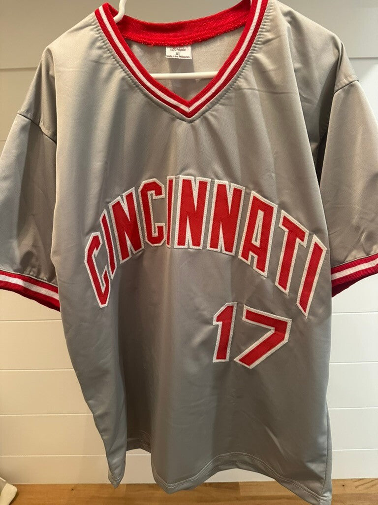 Chris Sabo Signed Cincinnati Reds #17 Jersey Beckett “88 NL ROY”