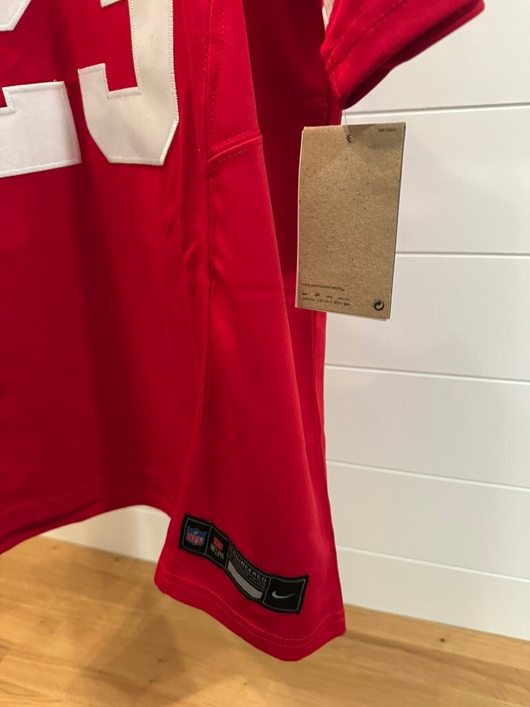 Christian McCaffrey San Francisco 49ers #23 Red Stitched Football Jersey