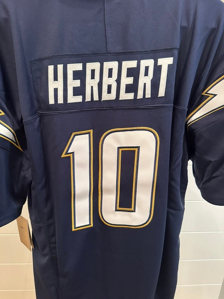 Justin Herbert #10 Los Angeles Chargers Nike Dri-FIT Limited Jersey Navy Size L