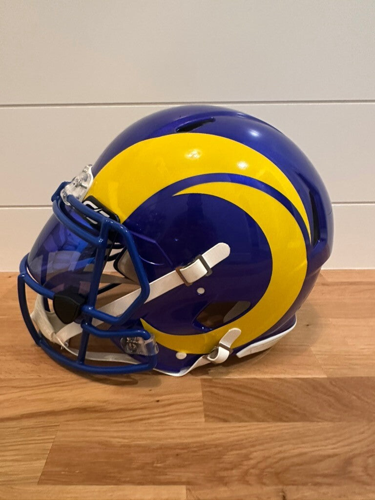 Jared Verse Signed Rams Full Size Speed Authentic Helmet Fanatics Blue Visor