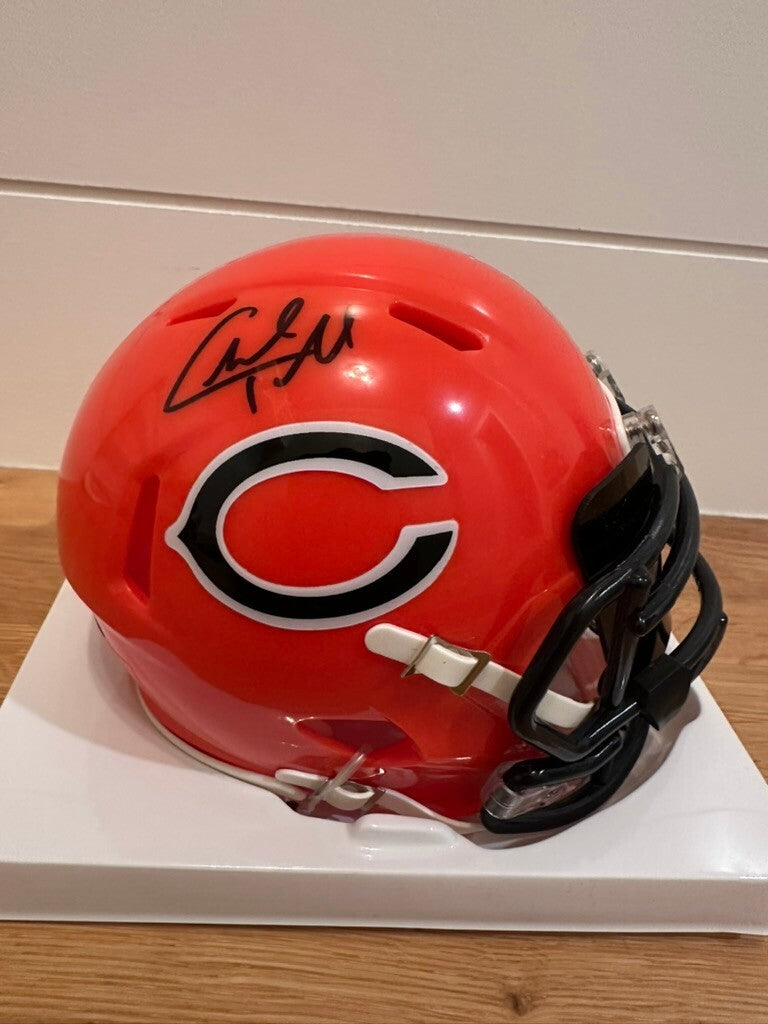 Charles Tillman Signed Chicago Bears Orange Riddell Mini Helmet Beckett