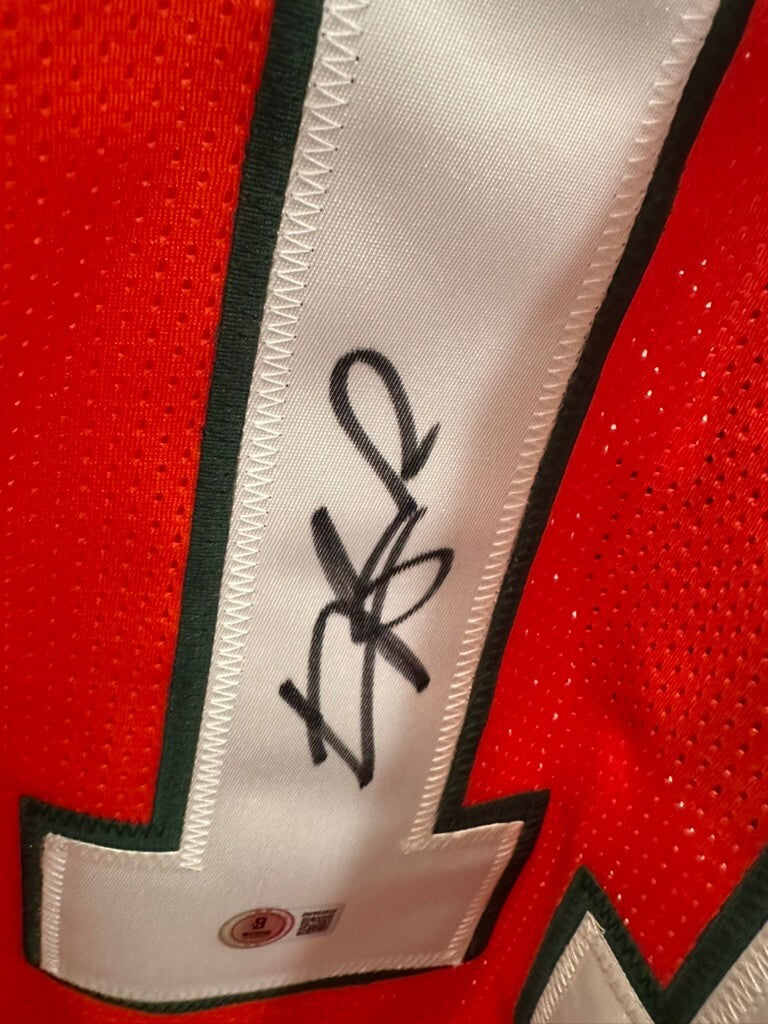 Carson Beck Signed Miami #11 Orange Jersey Beckett