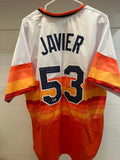 Cristian Javier Signed Houston Astros 2022 World Series No-Hitter Jersey –