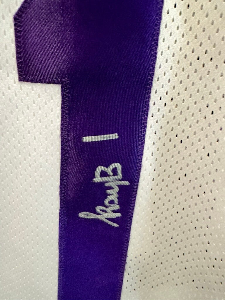 Kayshon Boutte Signed LSU Tigers #1 White Custom Football Jersey JSA Certified
