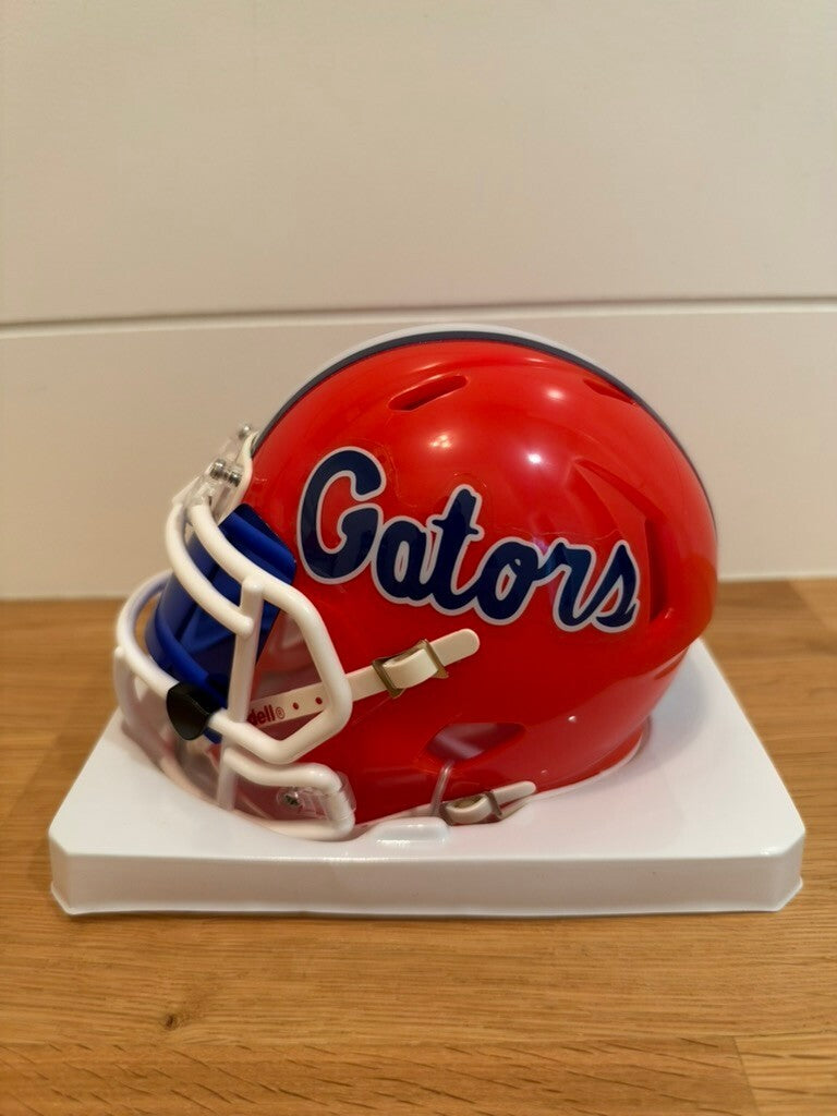 Reidel Anthony Signed Florida Gators Speed Mini Helmet JSA Blue Visor