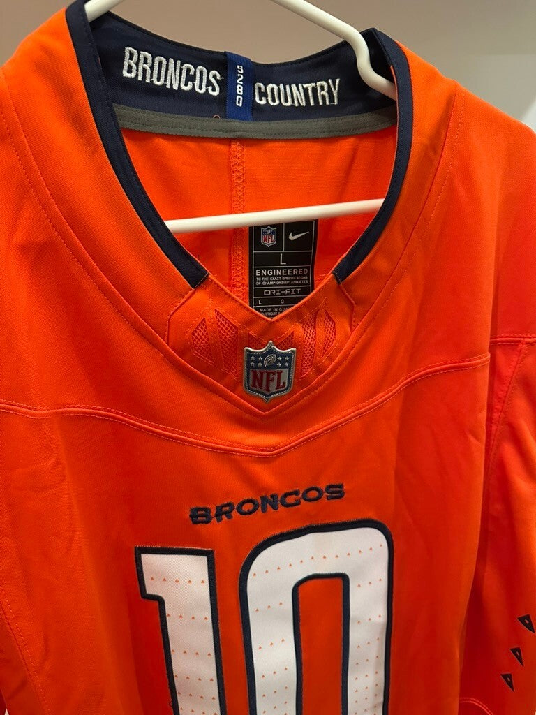 Bo Nix #10 Denver Broncos Nike Dri-FIT Limited Jersey Orange Size L – NWT