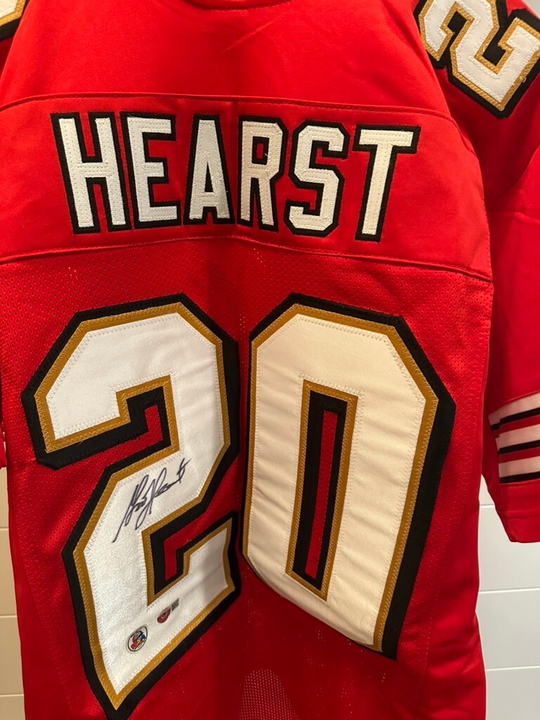 Garrison Hearst Signed 49ers #20 Custom Jersey Beckett Witnessed BAS