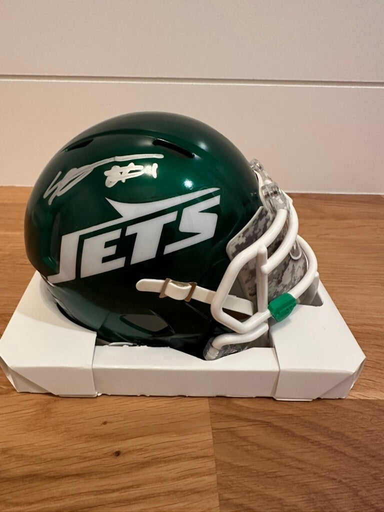 Sauce Gardner Signed Jets 2024 Speed Mini Helmet #1 Fanatics Authentic