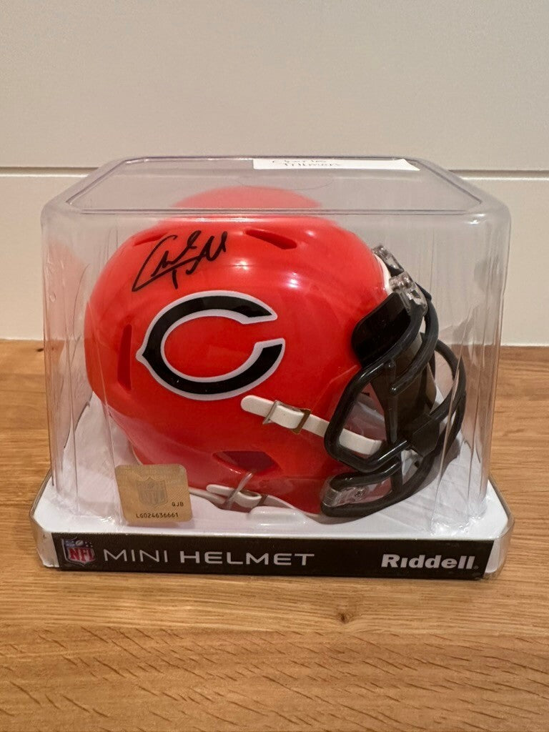 Charles Tillman Signed Chicago Bears Orange Riddell Mini Helmet Beckett