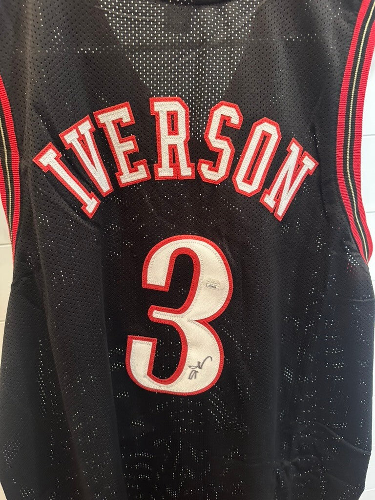 Allen Iverson Signed The Answer Black Custom Basketball Jersey #3 JSA COA