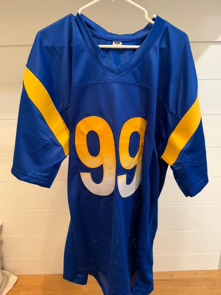 Aaron Donald Signed LA Rams #99 Blue Custom Jersey Beckett Witness