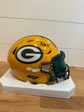 Jordan Love Signed Packers Riddell SpeedFlex MIDI Helmet Beckett Green Visor