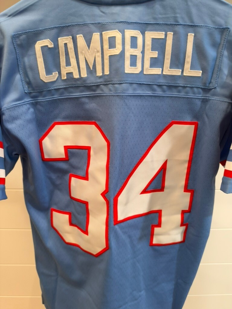 Earl Campbell Oilers Mitchell & Ness 1980 Legacy Jersey Youth L 14/16 Blue