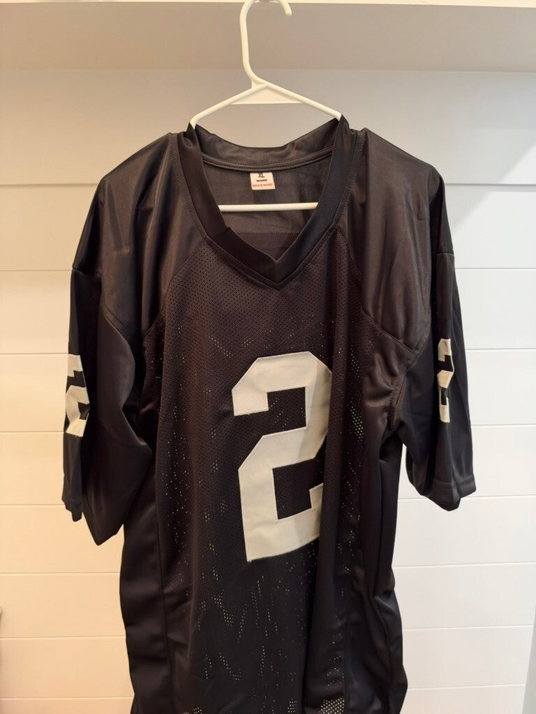 Ashton Jeanty Signed Las Vegas Raiders #2 Black Custom Jersey XL Beckett BAS