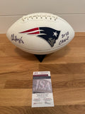Chris Hogan Signed Patriots Logo Football 2X SB Champ JSA Witnessed COA