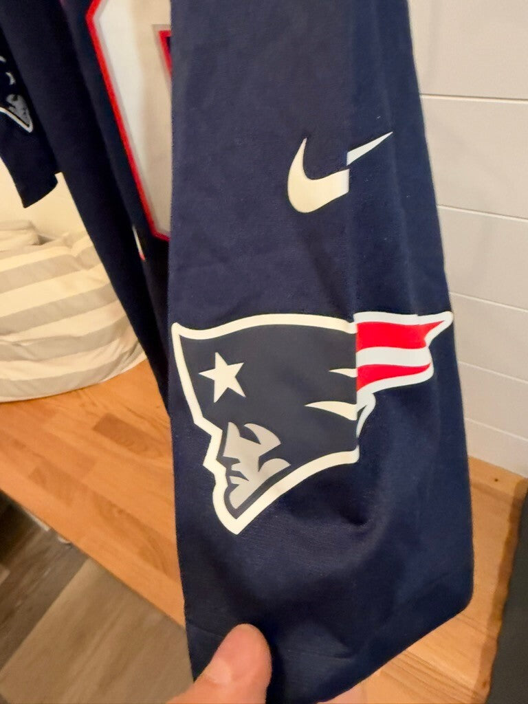 Nike Drake Maye #10 New England Patriots Navy Game Jersey Men's 4XL NWT