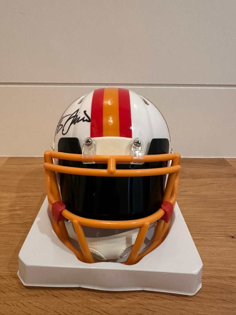Steve Spurrier Signed Buccaneers Throwback Mini Helmet Metabilia Custom Visor
