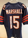 Brandon Marshall Signed Chicago Bears Custom Jersey XL Navy #15 Beckett BAS
