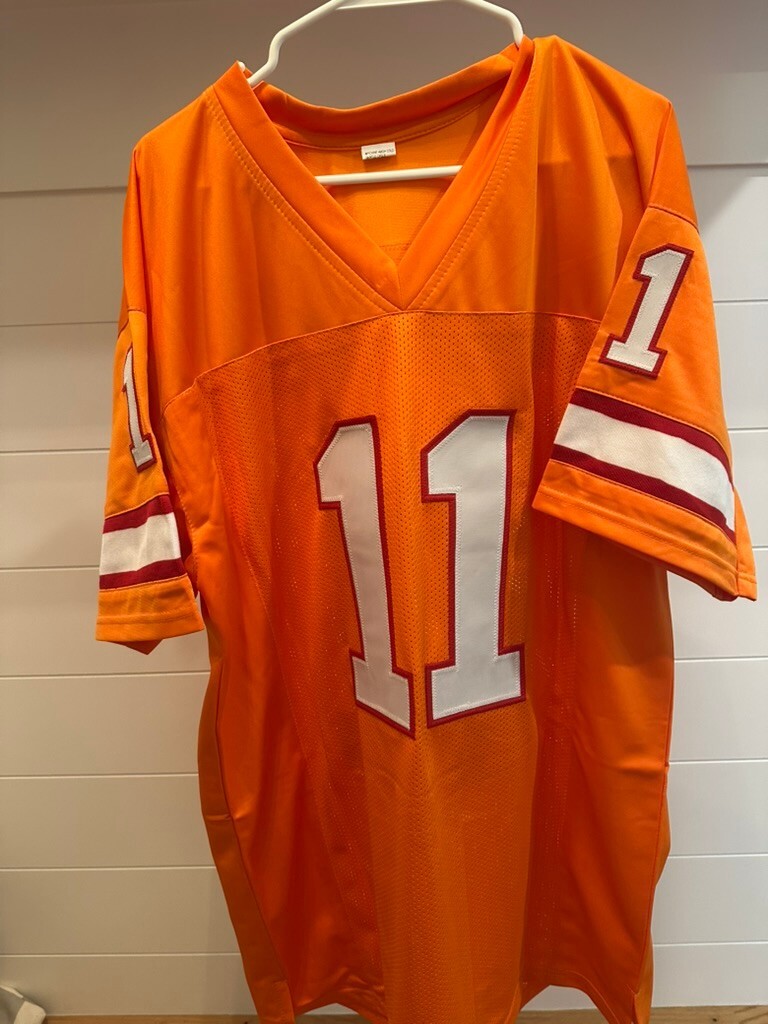 Jalen McMillan Signed Buccaneers Orange Custom Jersey #11 Beckett