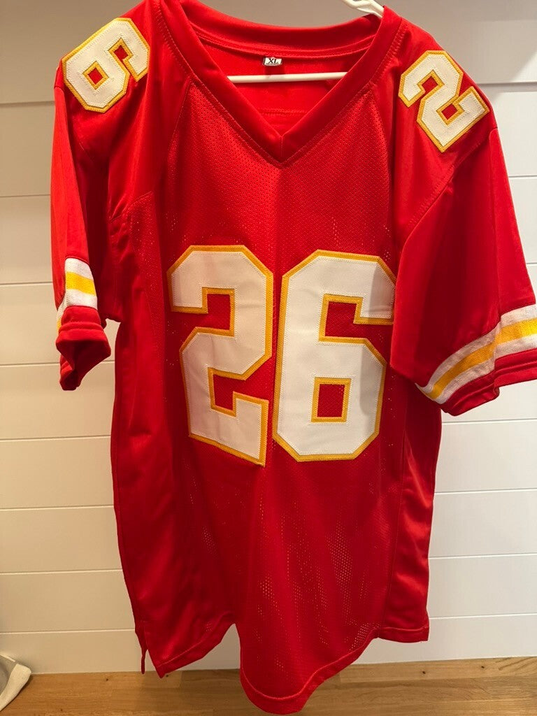 Le'Veon Bell Signed Kansas City Chiefs #26 Red Custom Jersey XL JSA Autograph