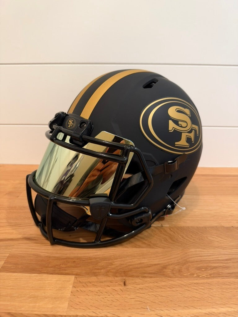 Brock Purdy Signed 49ers Eclipse Authentic Speed Helmet Gold Visor Beckett