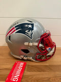 Christian Gonzalez Signed Patriots Speed Authentic Helmet Beckett Red Visor