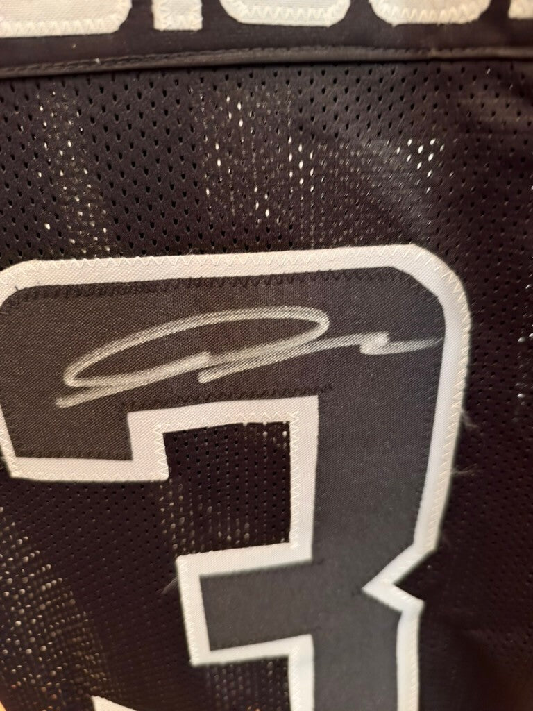 Jordan Addison Signed Black #3 Custom Football Jersey JSA Witnessed Vikings
