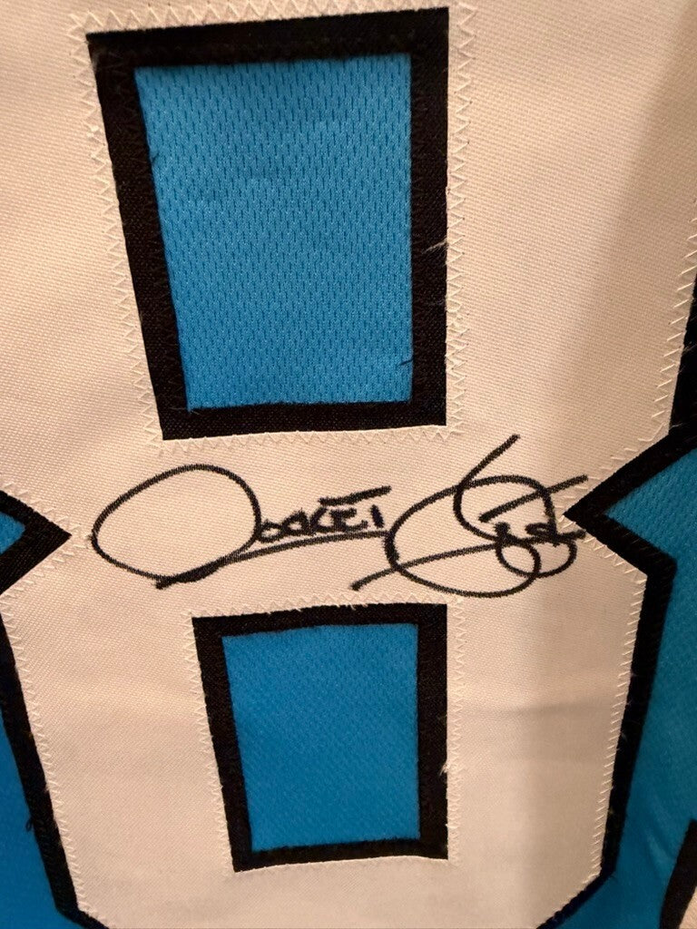 Rocket Ismail Signed Carolina Panthers Custom Blue Jersey XL Wilder COA