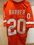 Ronde Barber Signed Buccaneers Orange Throwback Custom Jersey #20 Beckett