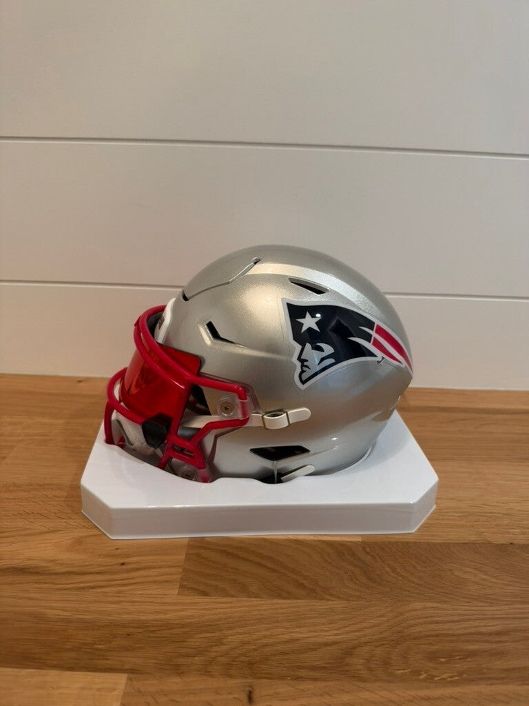 Christian Gonzalez Signed Patriots SpeedFlex MIDI Helmet Red Visor Beckett