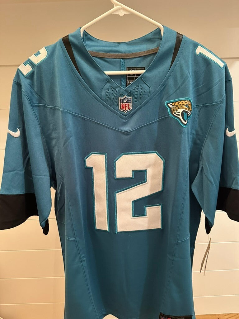 Travis Hunter #12 Jacksonville Jaguars Nike Dri-FIT Limited Jersey Teal XL – NWT