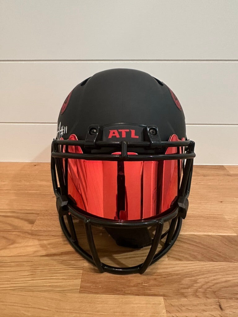 Julio Jones Signed Atlanta Falcons Blackout Full-Size Helmet – Beckett Witnessed