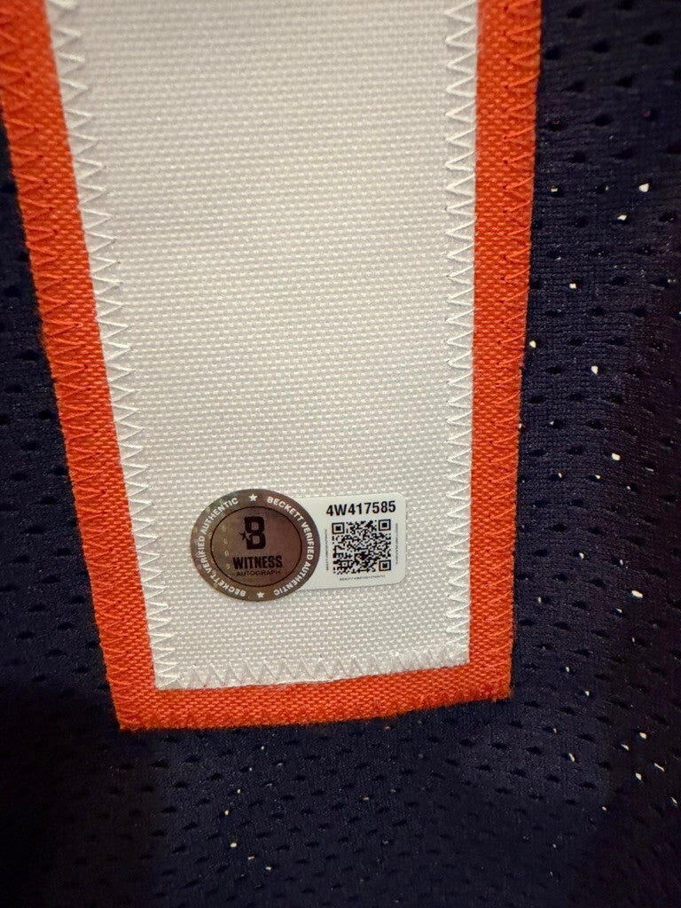 Brandon Marshall Signed Chicago Bears Custom Jersey XL Navy #15 Beckett BAS