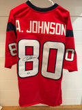 Andre Johnson Signed Houston Texans Custom Jersey XL Red Beckett BAS #80