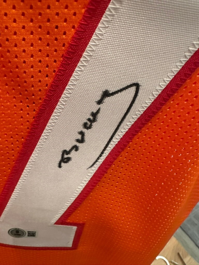 Bucky Irving Signed Buccaneers Creamsicle Jersey Beckett Witnessed