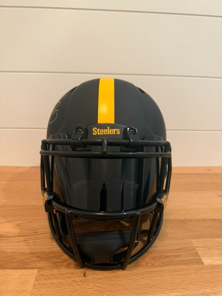 T.J. Watt Signed Steelers Eclipse Full Size Speed Helmet JSA With Visor