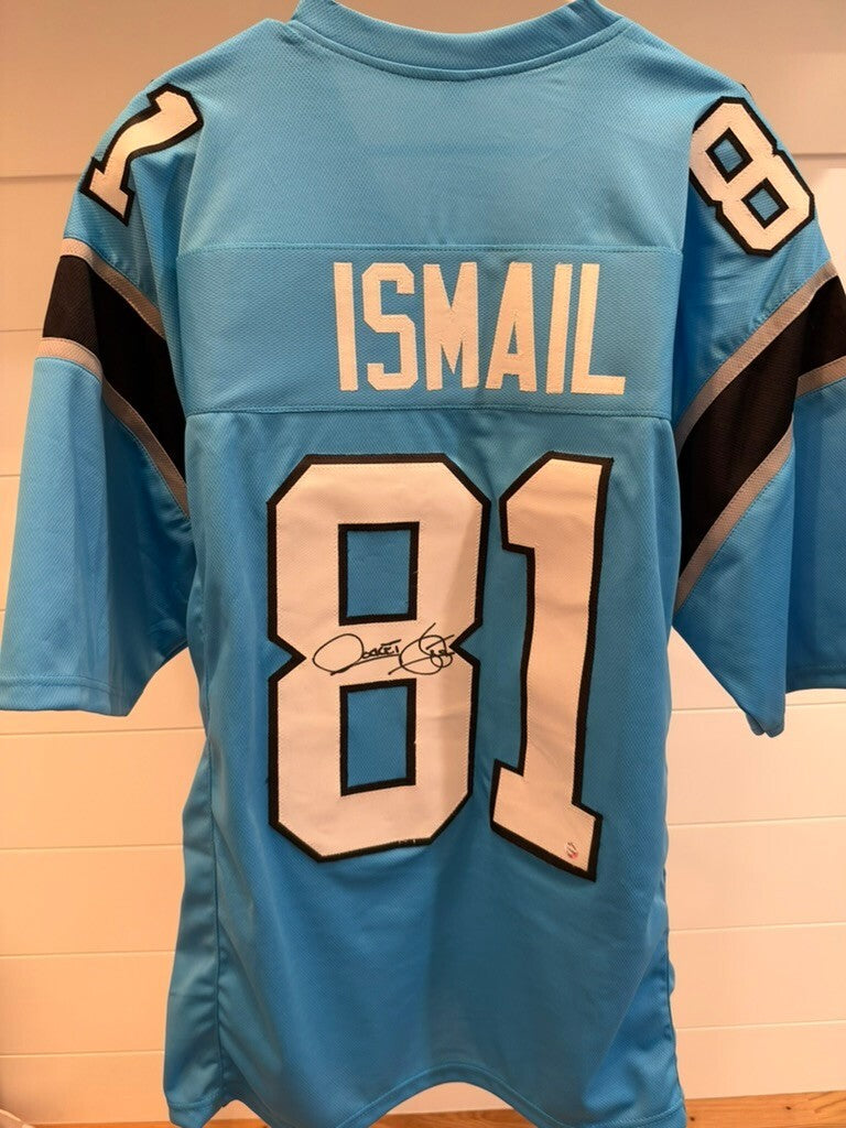 Rocket Ismail Signed Carolina Panthers Custom Blue Jersey XL Wilder COA