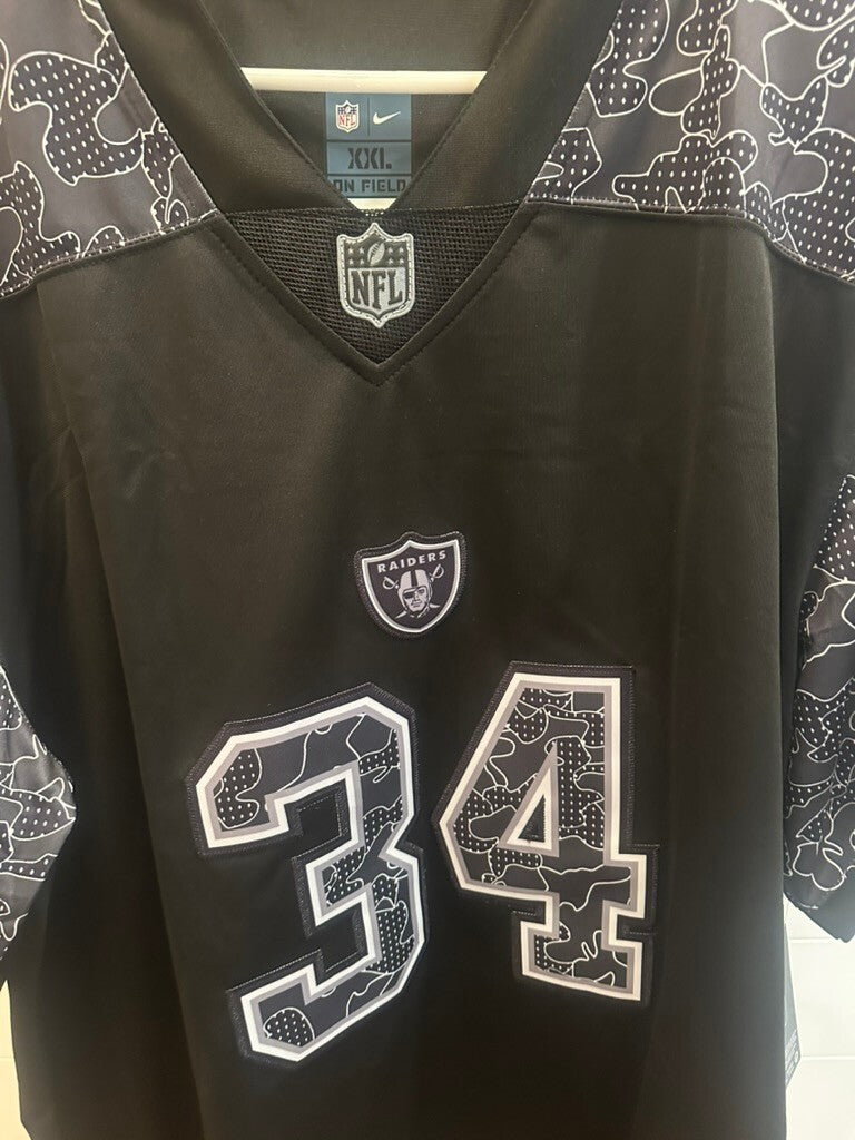 Bo Jackson #34 Raiders Nike On Field Camo Jersey XXL Black NFL