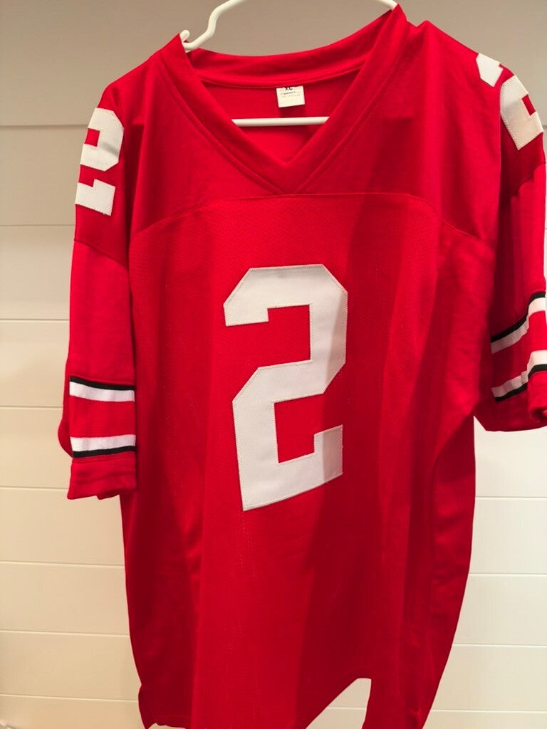 Caleb Downs Signed Ohio State Red Custom Jersey #2 XL JSA Signature Debut COA