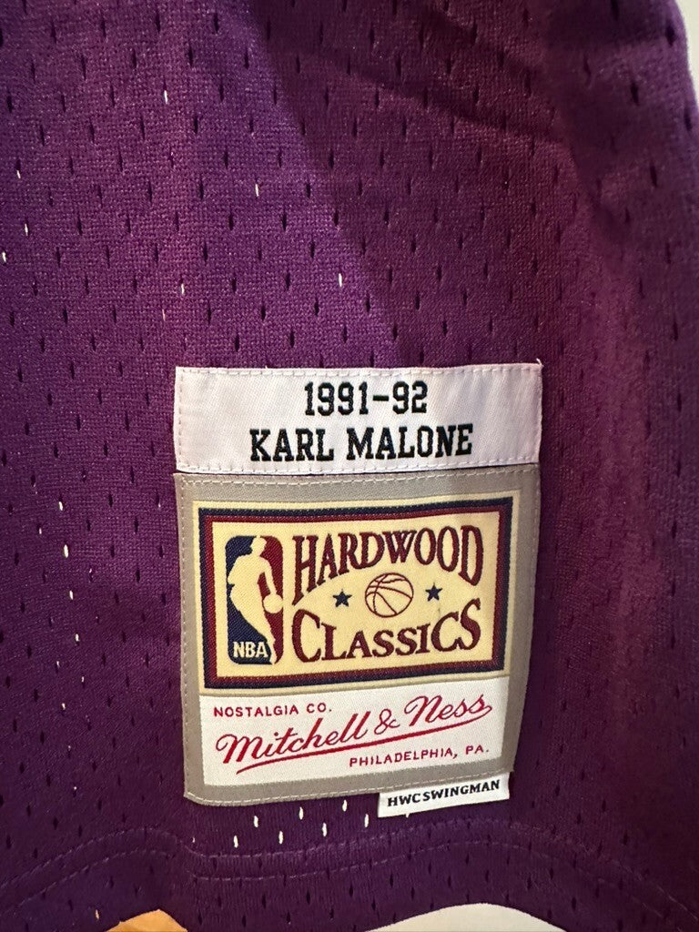 Karl Malone Signed Utah Jazz Mitchell & Ness 1991-92 Purple Jersey Fanatics