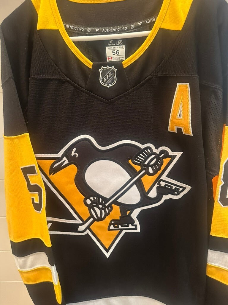 Kris Letang #58 Pittsburgh Penguins Fanatics Authentic Pro Jersey Size 56 NWT