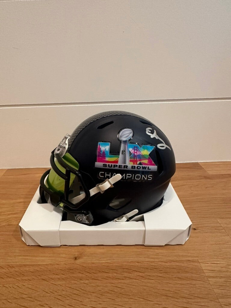 Elijah Arroyo Signed Seahawks Super Bowl LX Mini Helmet JSA Custom Visor