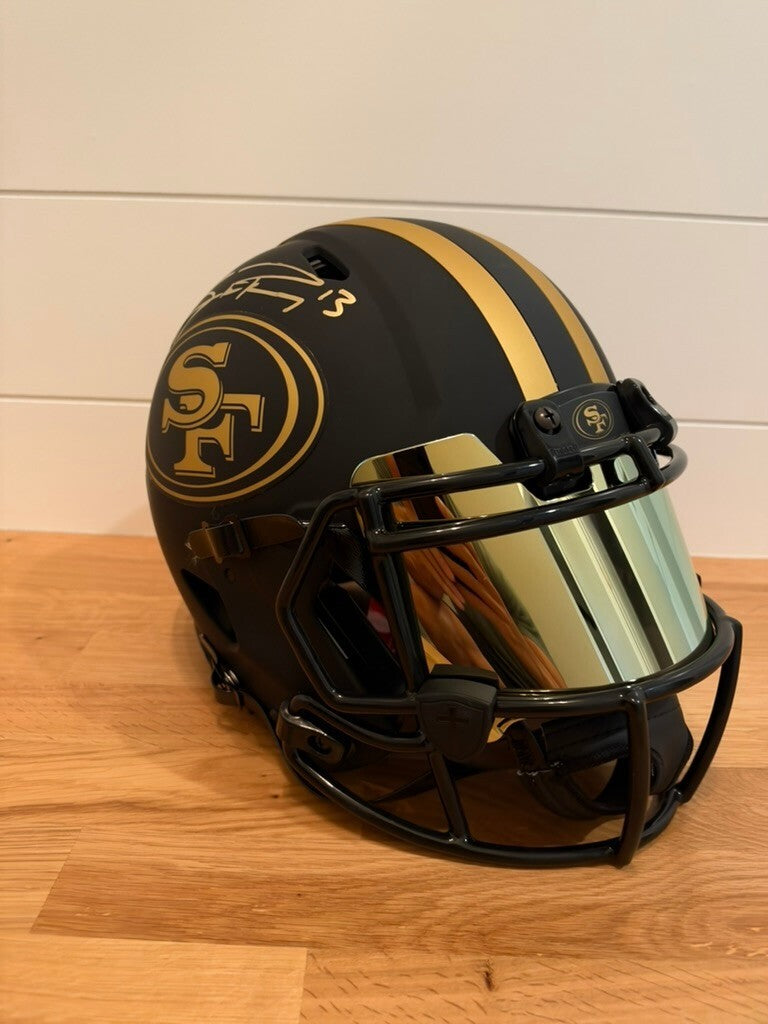 Brock Purdy Signed 49ers Eclipse Authentic Speed Helmet Gold Visor Beckett