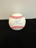 Dellin Betances Signed Rawlings Baseball Yankees Leaf Witnessed Autograph