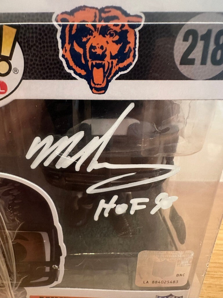 Mike Singletary Signed Funko Pop #218 Chicago Bears HOF 98 Beckett