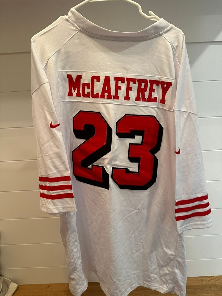 Nike NFL McCaffrey #23 White Football Jersey XXXXL