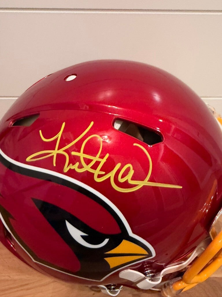 Kurt Warner Signed Cardinals Full Size Authentic Helmet Beckett Witnessed